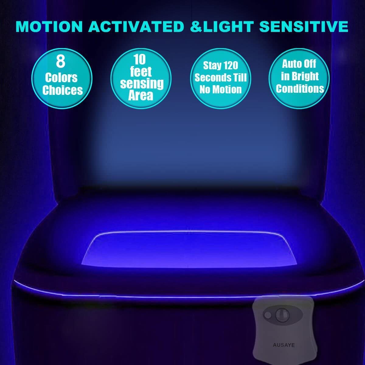 Bathroom Night Light With Sensor